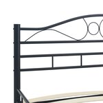 vidaXL Cadre de lit sans matelas noir acier 120x200 cm
