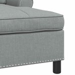 vidaXL Chaise longue avec coussin Gris clair 91 x 157 x 91 cm tissu