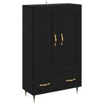 vidaXL Haut Armoire Chêne noir 69 5 x 31 x 115 cm Bois d'ingénierie