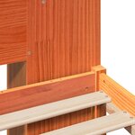 vidaXL Lit bibliothèque sans matelas cire marron 140x200 cm pin massif