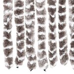 vidaXL Moustiquaire Taupe et blanc 56x185 cm Chenille