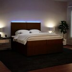 vidaXL Sommier à lattes de lit avec matelas Rose 200x200 cm Velours