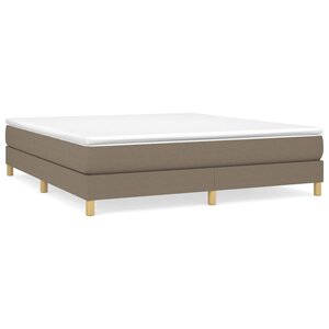 vidaXL Sommier à lattes de lit avec matelas Taupe 160x200 cm Tissu