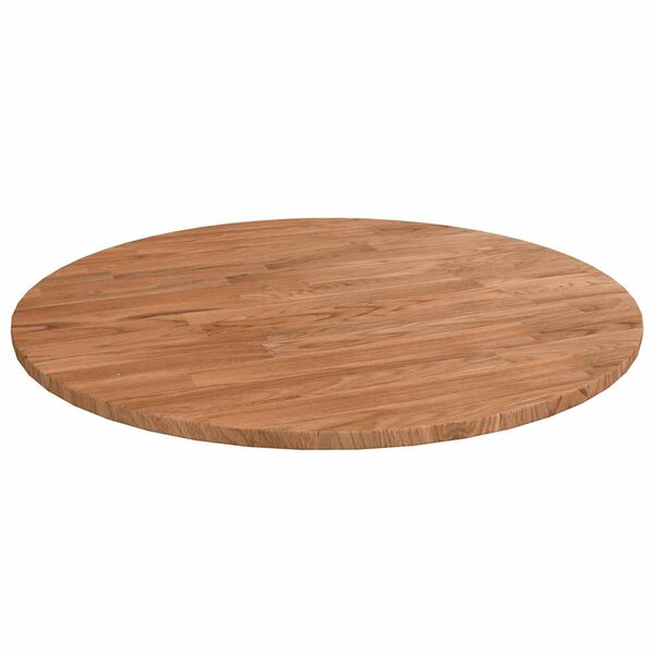 vidaXL Dessus de table rond Marron clair Ø50x1 5 cm Bois chêne traité