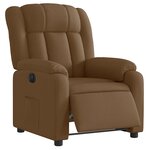 vidaXL Fauteuil inclinable électrique Marron Tissu