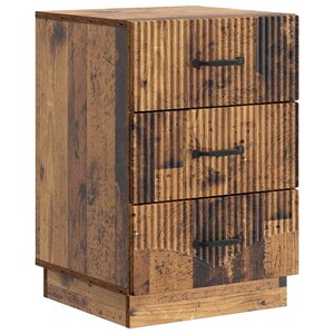 vidaXL Cabinet de chevet avec tiroir Bois ancien 43 x 41 x 63 5 cm