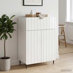 vidaXL Buffet Blanc brillant 66 x 34 5 x 92 cm Bois d'ingénierie