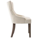 vidaXL Chaises à manger lot de 4 beige tissu