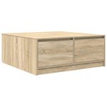 vidaXL Table basse avec tiroirs chêne sonoma 100x100x40 cm