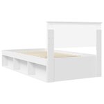vidaXL Cadre de lit avec tête de lit Blanc 100 x 200 cm Pin massif