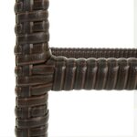 vidaXL Tabourets de bar avec coussins lot de 4 marron résine tressée