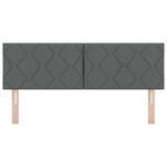Tête de Lit LED vidaXL Design en Blocs de Diamant Gris Foncé 160 cm Tissu