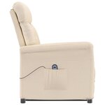 vidaXL Fauteuil inclinable électrique Beige Microfibre