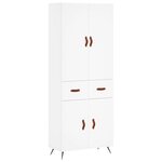 vidaXL Buffet haut Blanc 69 5x34x180 cm Bois d'ingénierie
