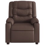 vidaXL Fauteuil de massage inclinable électrique marron similicuir