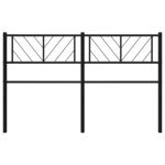 vidaXL Tête de lit métal noir 150 cm