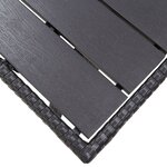 vidaXL Table de jardin noir 120x70x66 cm Résine tressée