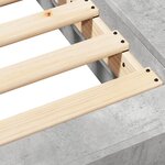 vidaXL Cadre de lit sans matelas gris béton 200x200 cm