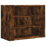 vidaXL Armoire murale chêne fumé 75x35x60 cm bois d'ingénierie