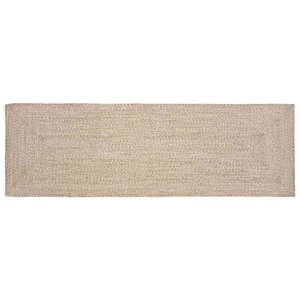 vidaXL Tapis Naturel et blanc 80 x 200 cm Jute