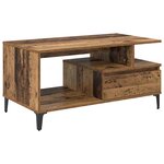 vidaXL Table basse Bois Ancien 90 x 49 x 45 cm Bois d'ingénierie