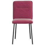 vidaXL Chaises à manger lot de 6 rouge bordeaux velours