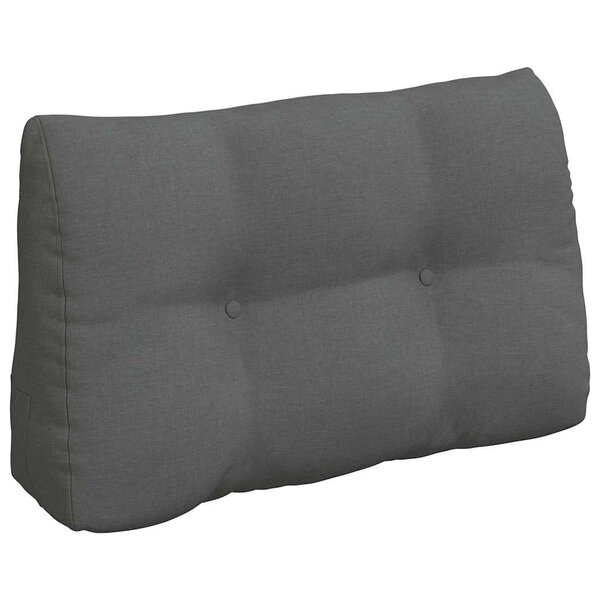 vidaXL Coussin de Dos Gris foncé 80 x 24 x 50 cm tissu