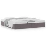 vidaXL Cadre de lit ottoman sans matelas gris 180x200 cm similicuir