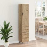vidaXL Haut Armoire avec tiroir Chêne artisanal 34 5 x 34 x 180 cm