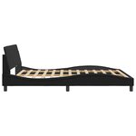 vidaXL Cadre de lit Dover noir 152x203 cm similicuir