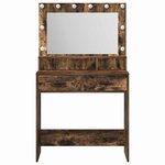 vidaXL Coiffeuse Chêne fumé 79 x 41 x 135 cm Bois d'ingénierie