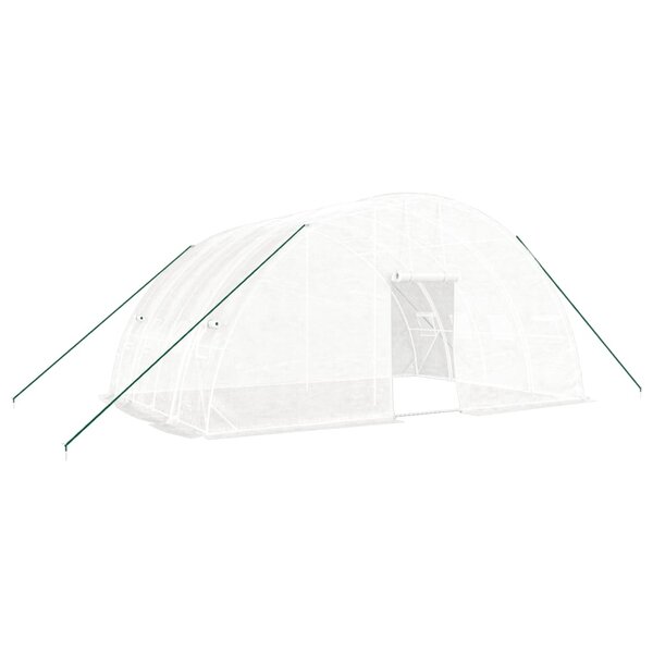 vidaXL Serre avec cadre en acier blanc 24 m² 6x4x2 85 m