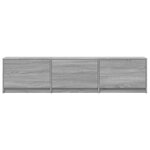 vidaXL Meuble TV avec LED sonoma gris 165x34x40 cm bois d'ingénierie