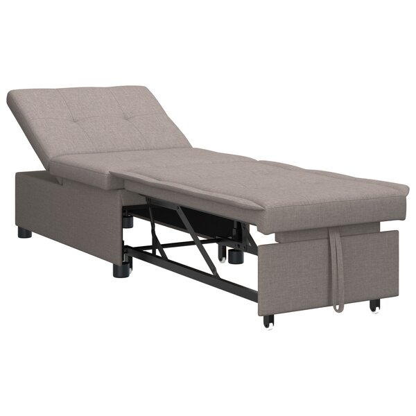 vidaXL Sofa-lit 3 en 1 en tissu taupe à design extensible