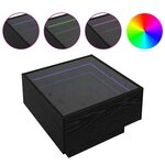 vidaXL Table basse Chêne noir 50 x 50 x 30 cm Bois d'ingénierie