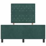 vidaXL Cadre de lit avec tête de lit Vert foncé 120 x 200 cm Velours