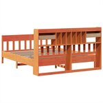 vidaXL Cadre de lit sans matelas cire marron 200x200cm bois pin massif