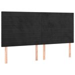 vidaXL Cadre de lit avec tête de lit Noir 180x200 cm Velours