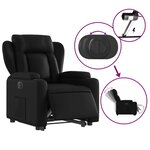 vidaXL Fauteuil inclinable électrique noir similicuir