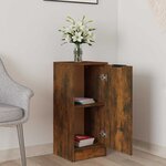 vidaXL Buffet Chêne fumé 30x30x70 cm Bois d'ingénierie