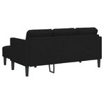 vidaXL Canapé 2 pièces avec coussins en tissu noir