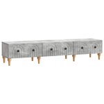 vidaXL Meuble TV Gris béton 147 x 34 5 x 30 cm Bois d'ingénierie