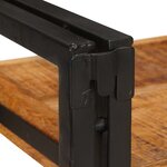 vidaXL Table de chevet Marron et noir Bois de mangue massif