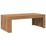 vidaXL Table basse chêne artisanal 102x50x35 cm bois d'ingénierie