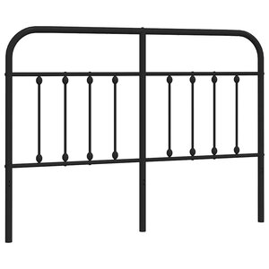 vidaXL Tête de lit métal noir 150 cm