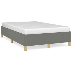 vidaXL Cadre de lit sans matelas gris foncé 120x190 cm tissu