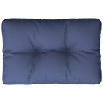 vidaXL Coussin de palette bleu marine 60x40x12 cm tissu