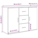 vidaXL Buffet vieux bois 90x29 5x65 cm bois d'ingénierie