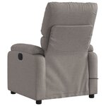 vidaXL Fauteuil de massage inclinable Taupe Tissu