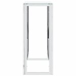 vidaXL Table console argenté 70x30x70 cm acier inoxydable et verre
